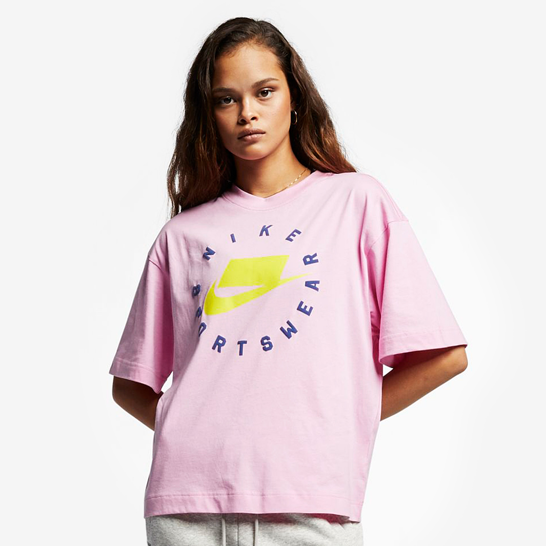 Womens Clothing - Nike Sportswear Womens Top - Pink Rise - T-Shirts ...