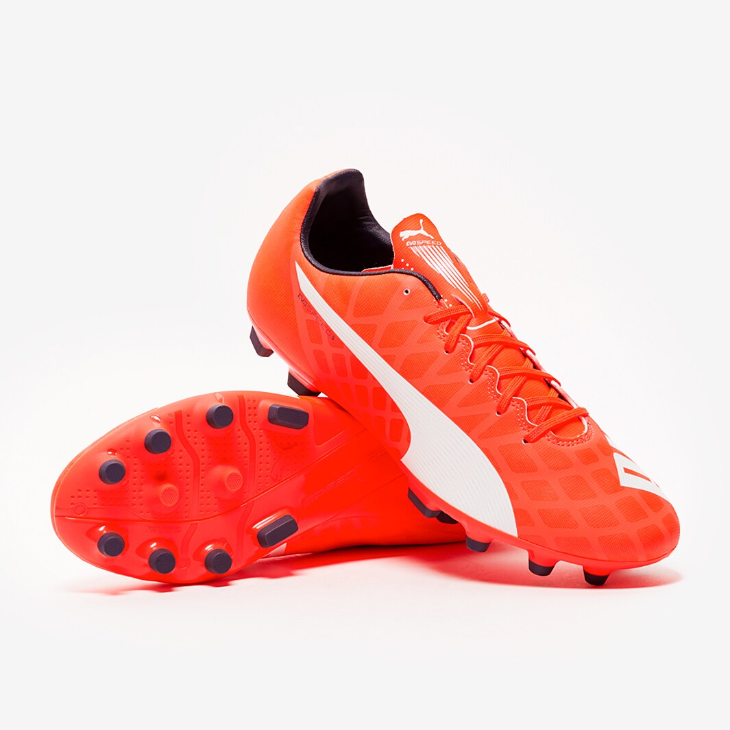 Puma evoSPEED 5.4 AG Orange/White/Black Mens Boots Artificial