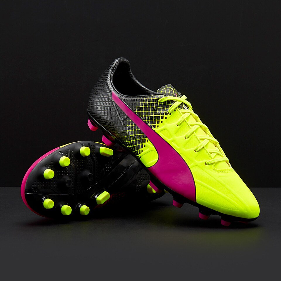 Puma evoSPEED AG Rose/Jaune/Noir Chaussures de football