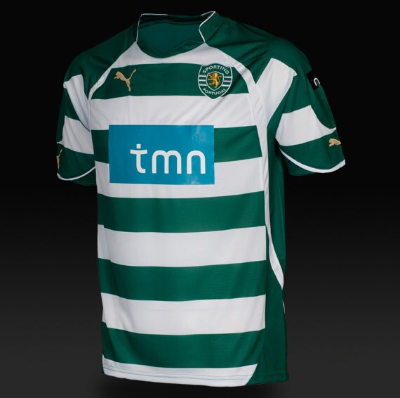Sporting Club Home 10/11 Puma Soccer Jersey - Green / White