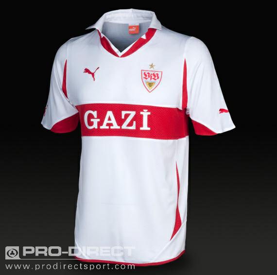 VFB Stuttgart Home 10/12 Puma Soccer Jersey - White / Regal
