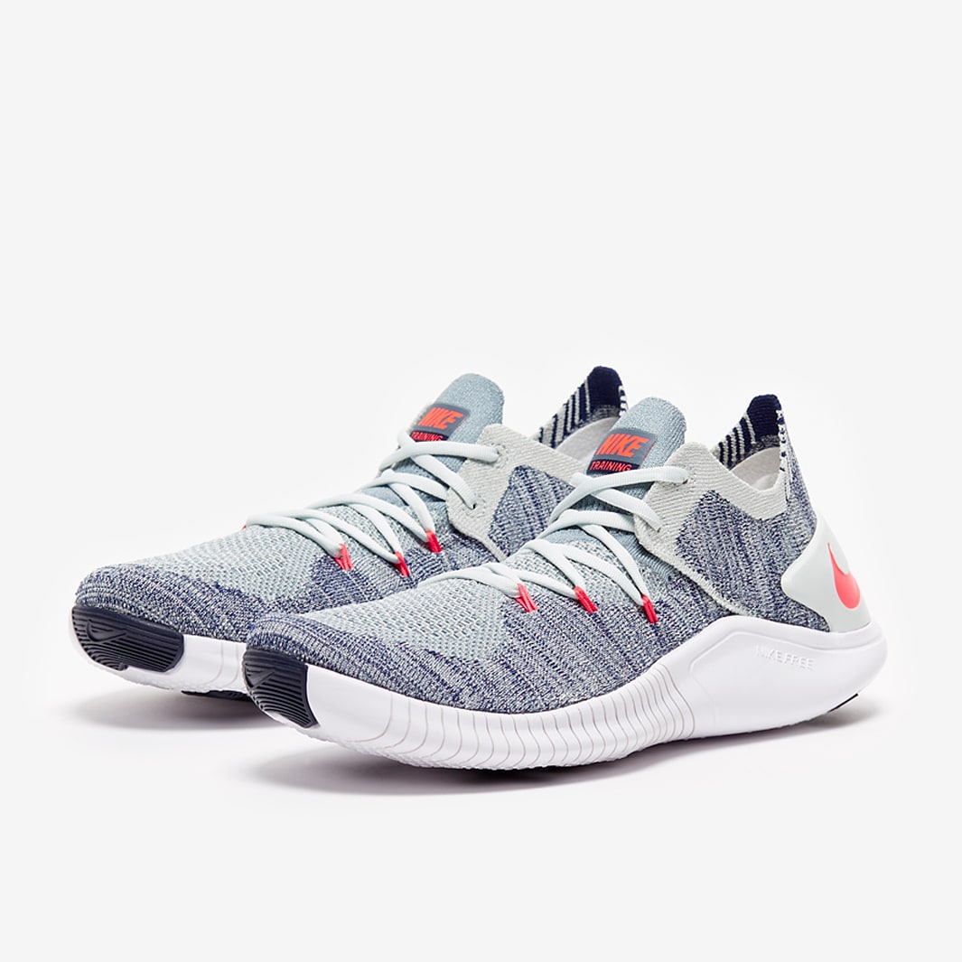 Nike training free tr flyknit sneakers in gray and blue online