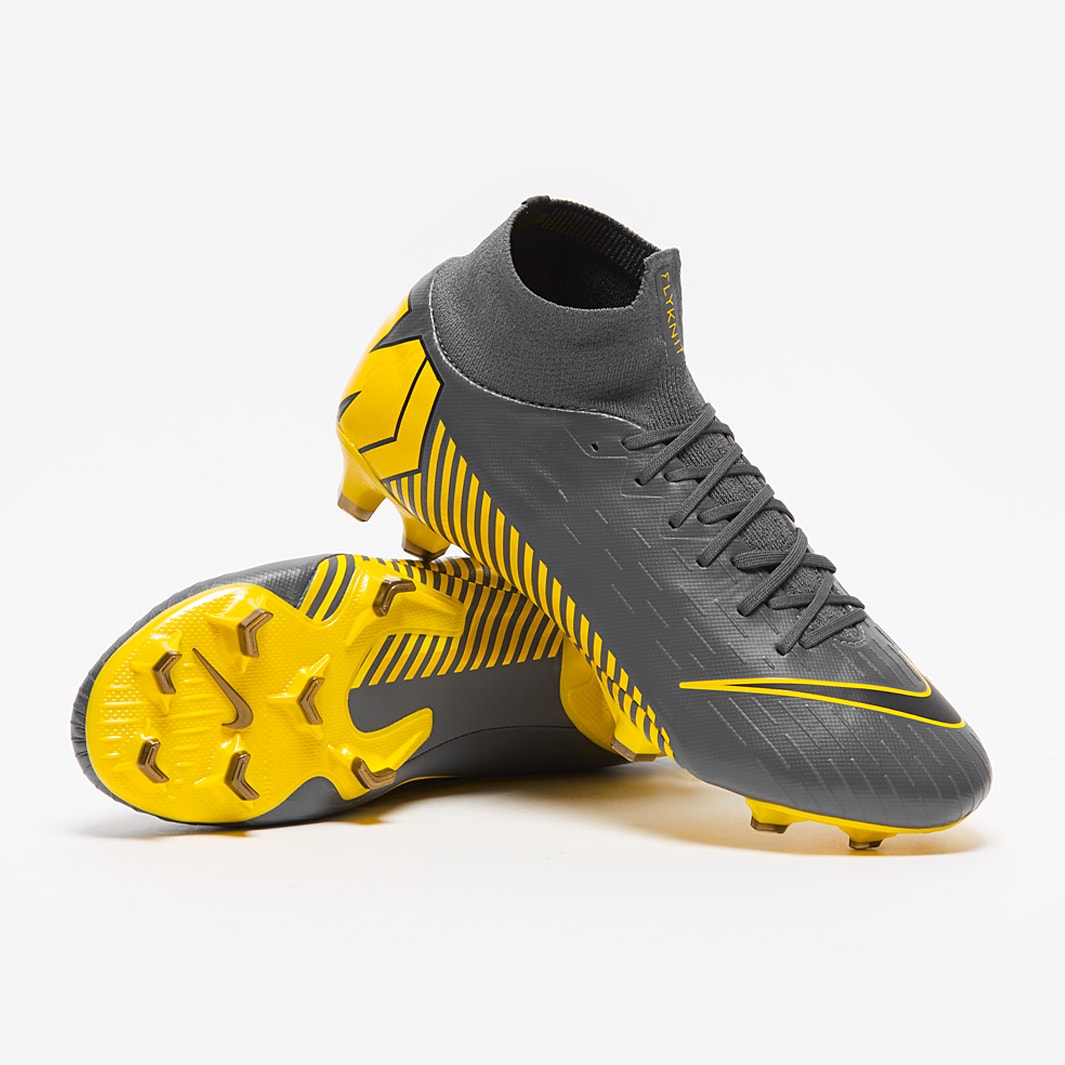 Nike Mercurial Superfly VI Pro - Dark Grey/Black/Yellow - Ground Mens | Pro:Direct Soccer