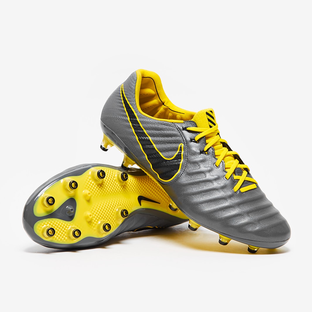 Nike Tiempo Legend VII Elite - Gris Oscuro/Negro/Amarillo - Botas de fútbol - Césped artificial | Pro:Direct Soccer