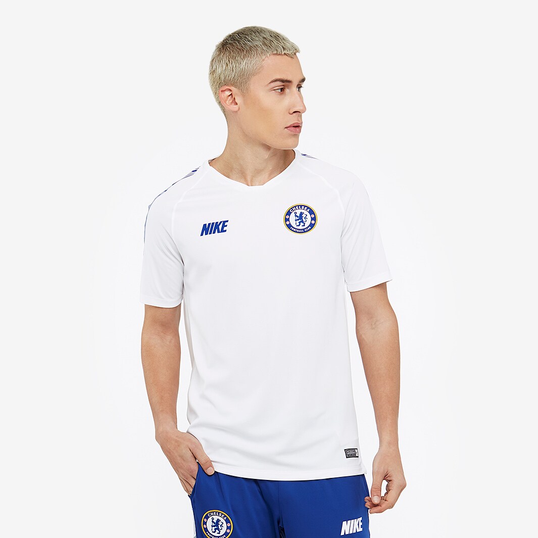 Nike Chelsea Squad Top SS White/White/Rush Blue/Rush Blue Mens