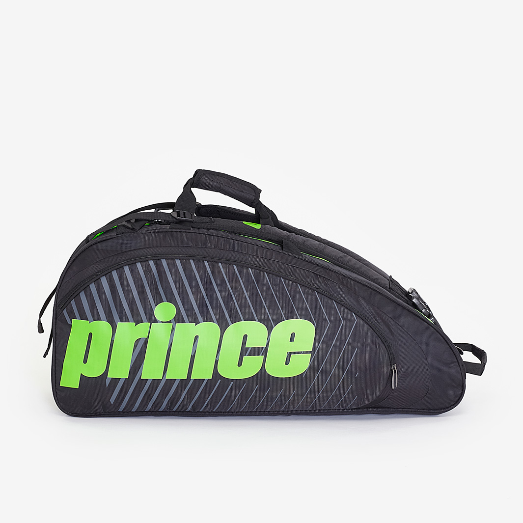 Prince Tour Futures 6 Racket Bag - Black/Green - Bags & Luggage | Pro ...