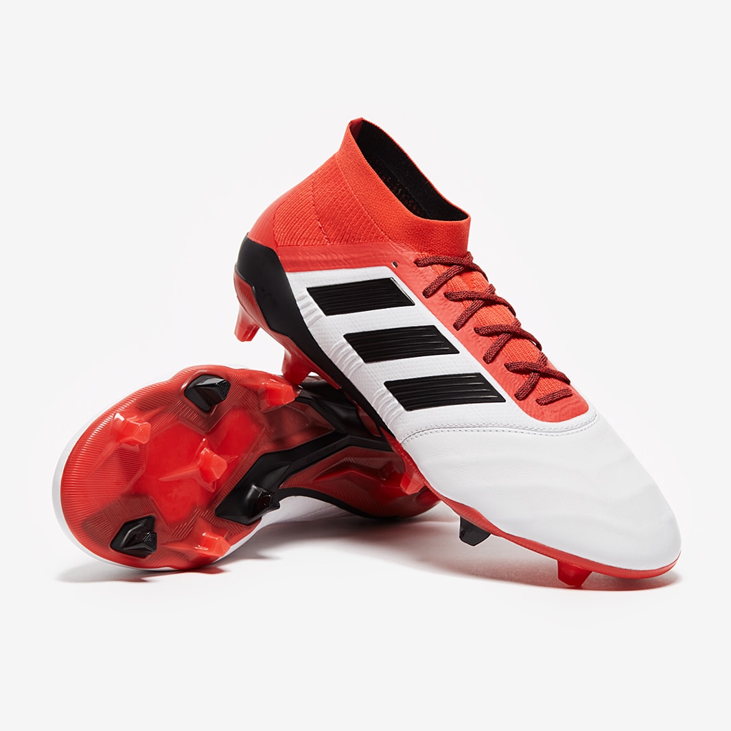 Botas de fútbol adidas Predator 18.1 FG - Blanco Rojo Negro