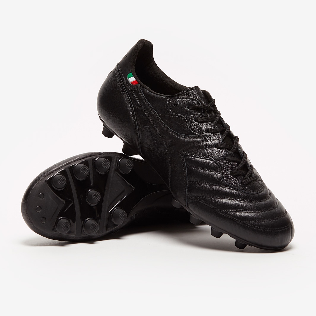 Diadora Brasil Made In Italy K-Leather Pro FG - Blackout - Firm Ground ...