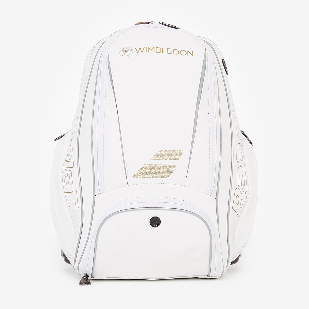 Babolat Pure Line Backpack Wimdledon White Gold Bags Luggage Pro Direct Tennis