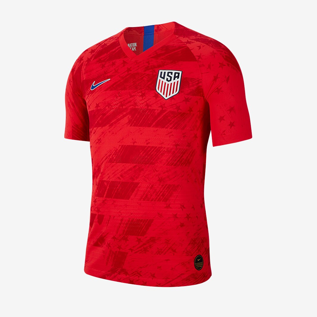 Nike USA 2019 Away Vapor Match SS Jersey Speed Red/Bright Blue