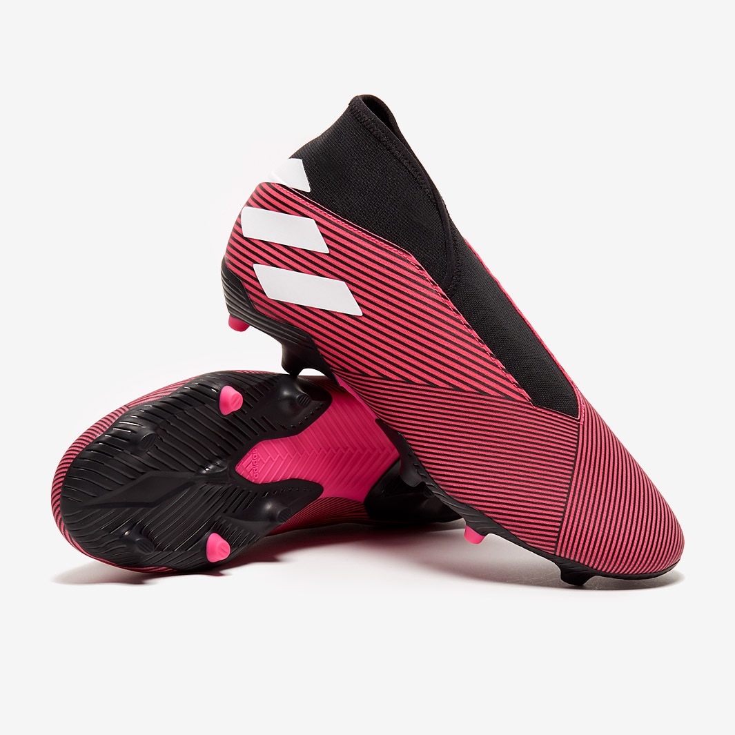 adidas Nemeziz 19.3 sin cordones FG Rosa/Blanco/Negro - Terrenos Firmes - Botas de fútbol | Pro:Direct Soccer