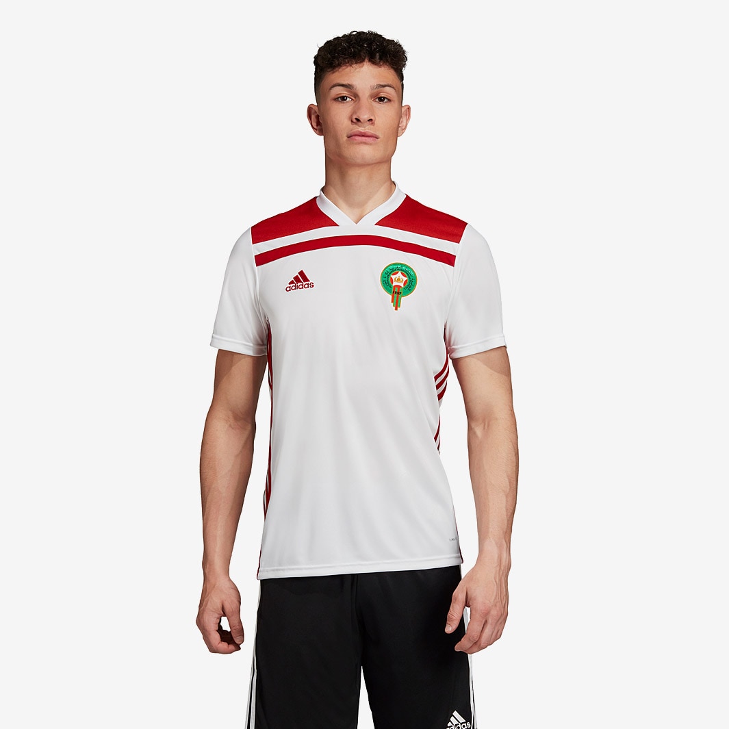 Barra oblicua corriente En respuesta a la Camiseta de fútbol adidas Marruecos 2019 segunda equipación - Blanco/Rojo -  Ropa para aficionados - Selecciones | Pro:Direct Soccer