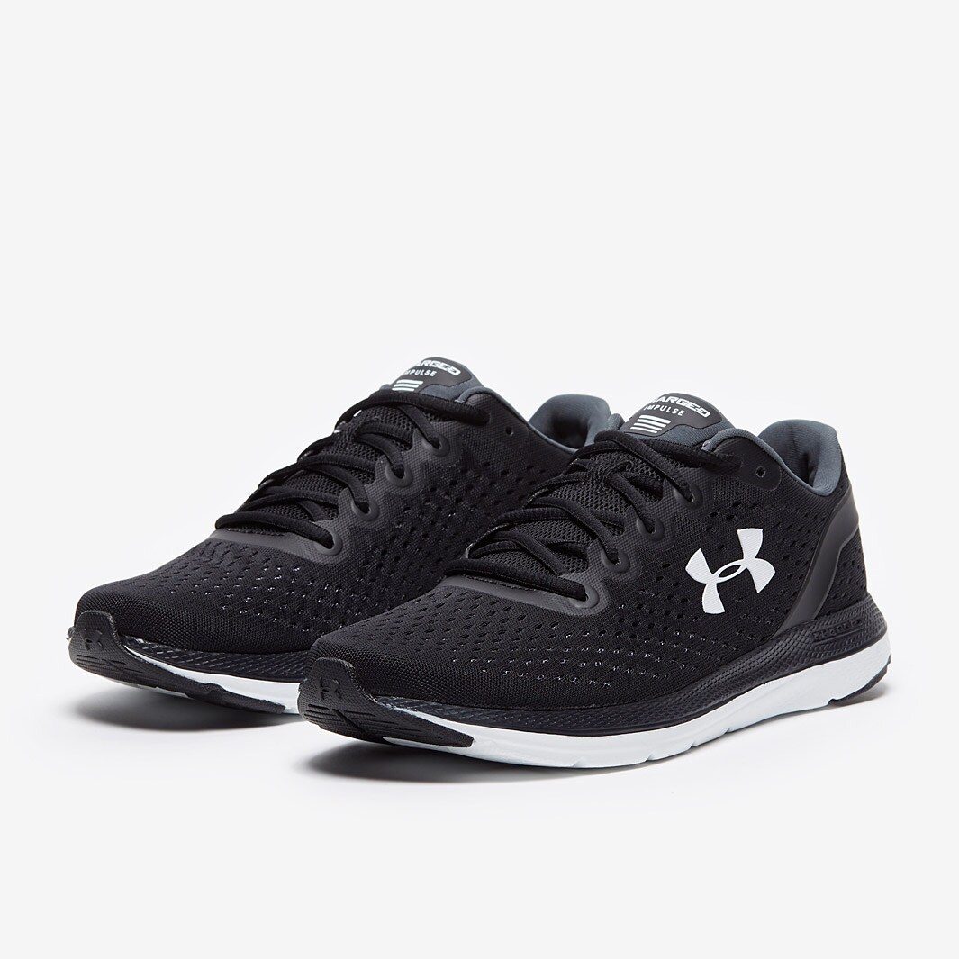 Under Armour Charged Impulse - Black / White / White - Mens Shoes ...