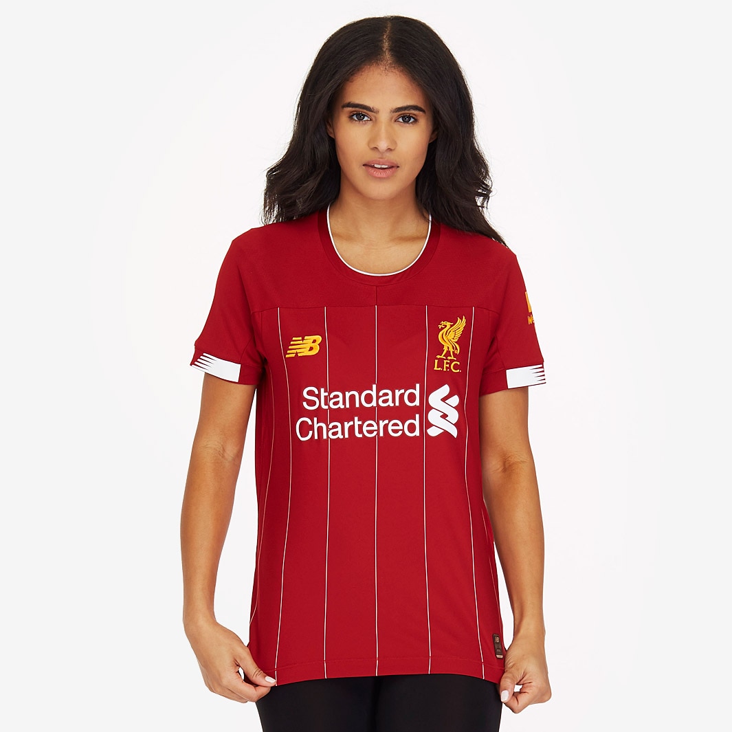 New Balance Liverpool FC 19/20 Home Womens SS Shirt - Red - Womens ...