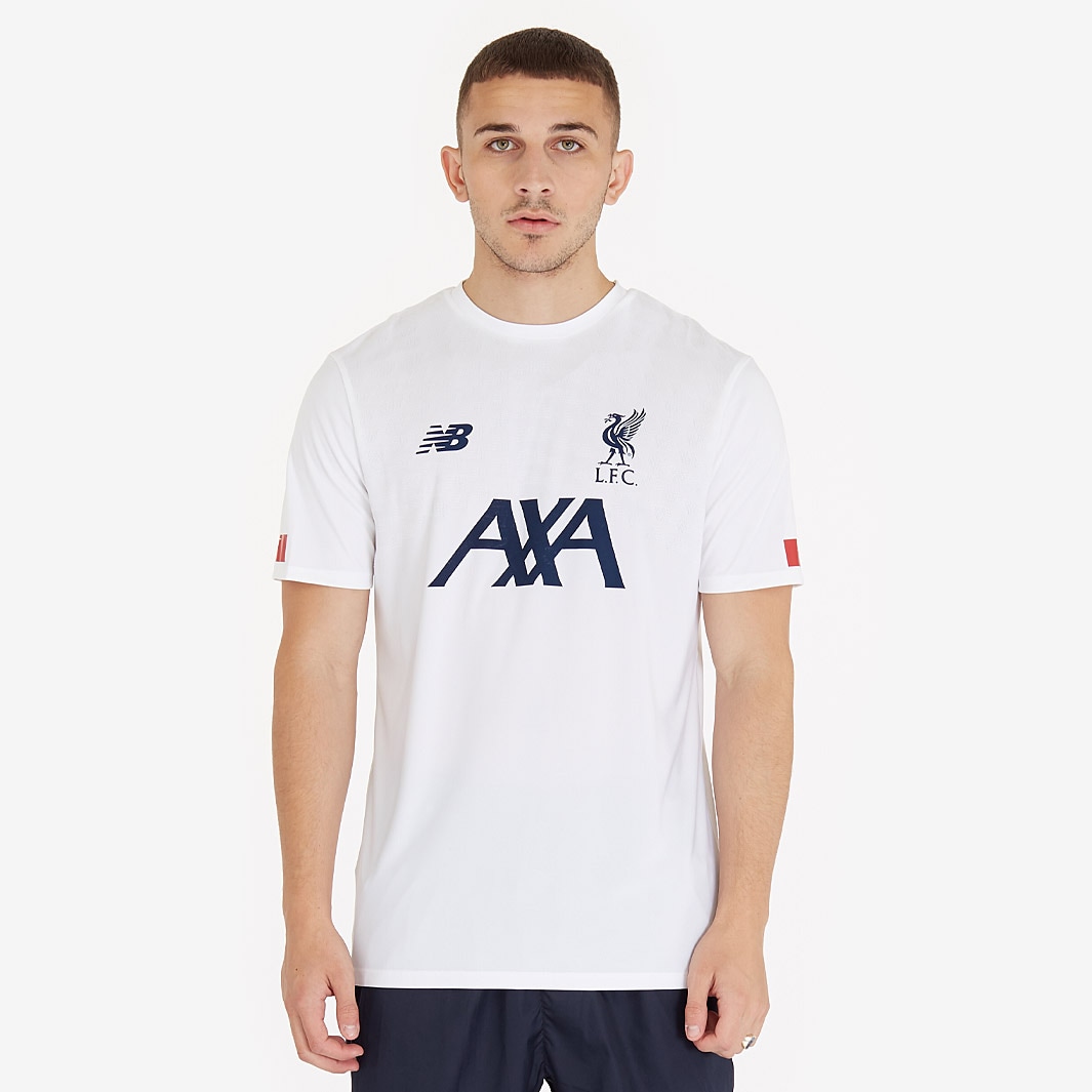 Camiseta prepartido New Balance Liverpool FC Ropa para aficionados - Producto oficial - Blanco | Pro:Direct Soccer