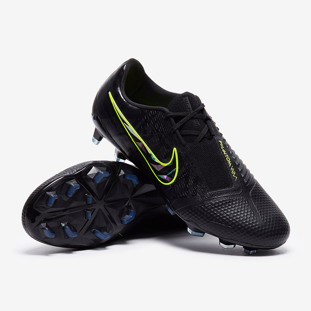 Botas de fútbol Nike Phantom VNM FG - Botas de fútbol - Terrenos Firmes - Negro/Amarillo Fluorescente Pro:Direct Soccer