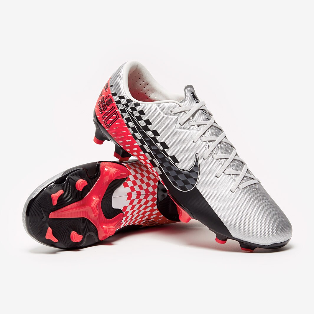 Nike Men's Mercurial Vapor 13 Elite Neymar Jr FG Chrome/Black/Red