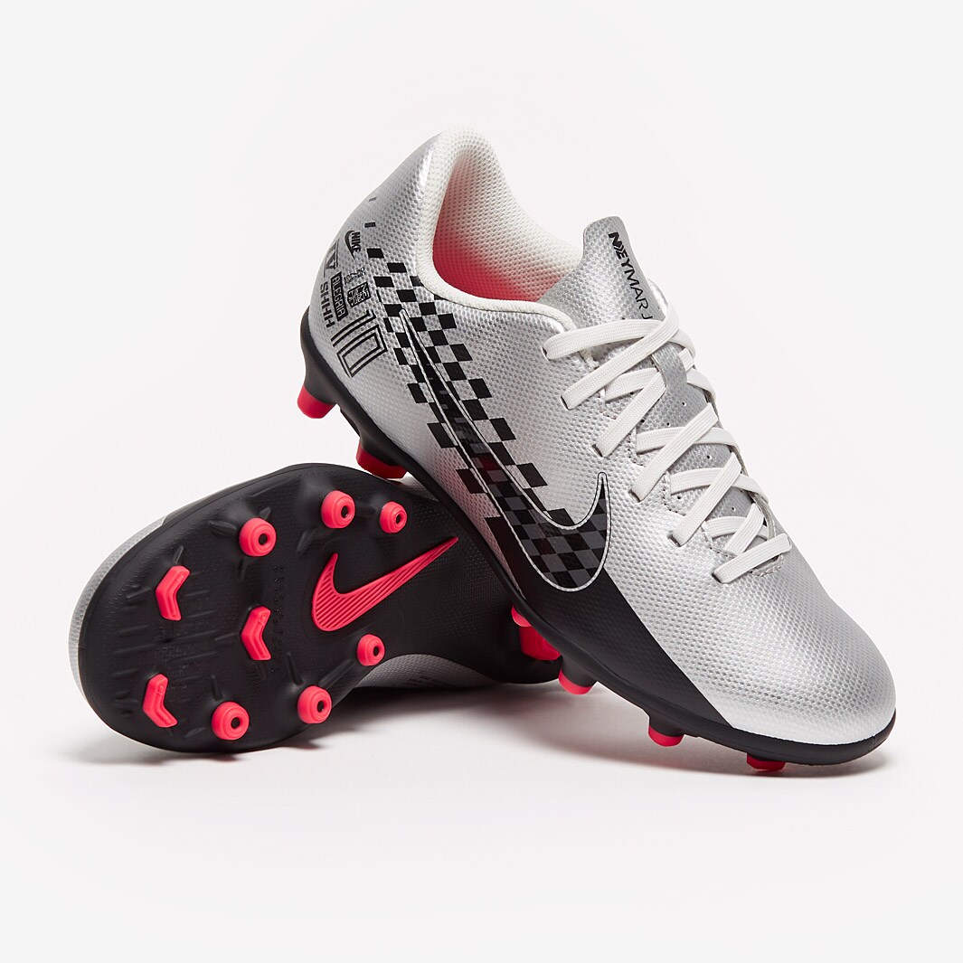 Neymar Nike Mercurial Vapor 13 Elite FG NJR Chrome Black Red Orbit Platinum  Tint