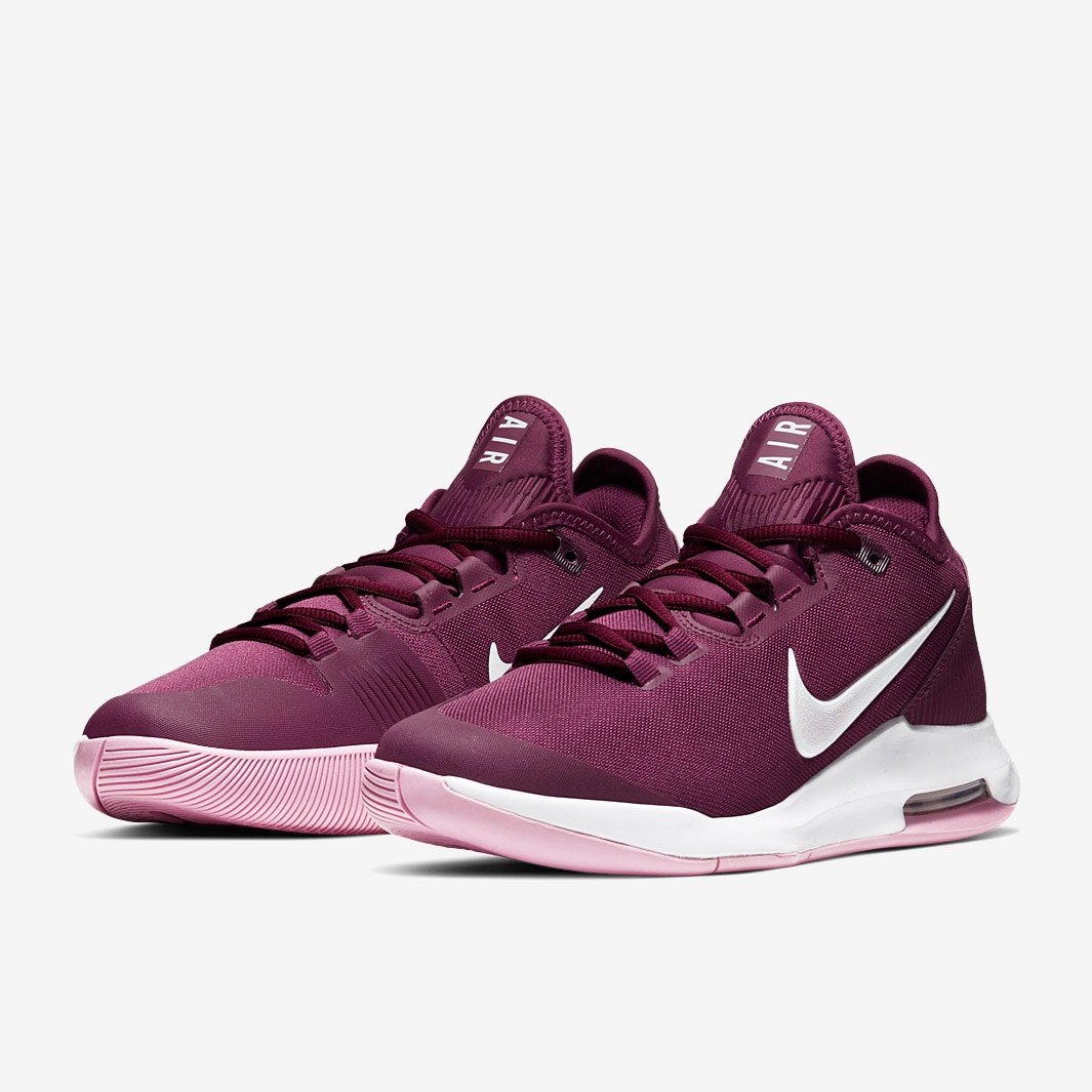 Nike Womens Air Max Wildcard HC Bordeaux White Pink Rise Womens Shoes Pro Direct Tennis