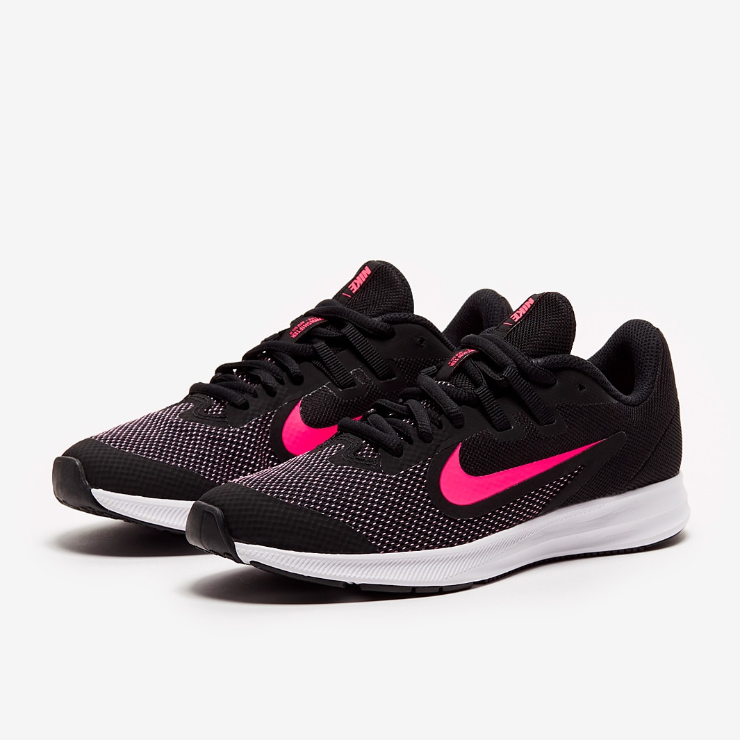 Nike Girls Downshifter 9 Black Hyper Pink White Girls Shoes