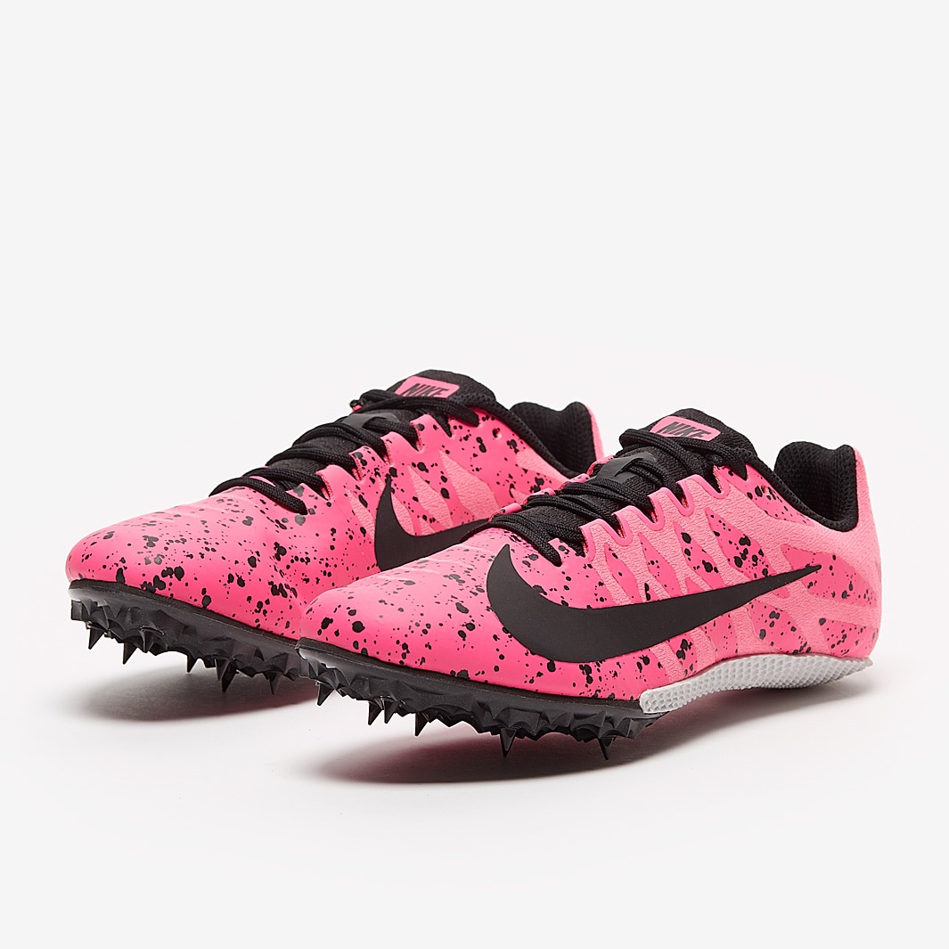 Nike Womens Zoom Rival S 9 Track Spike Pink Blastblack Pure Platinum