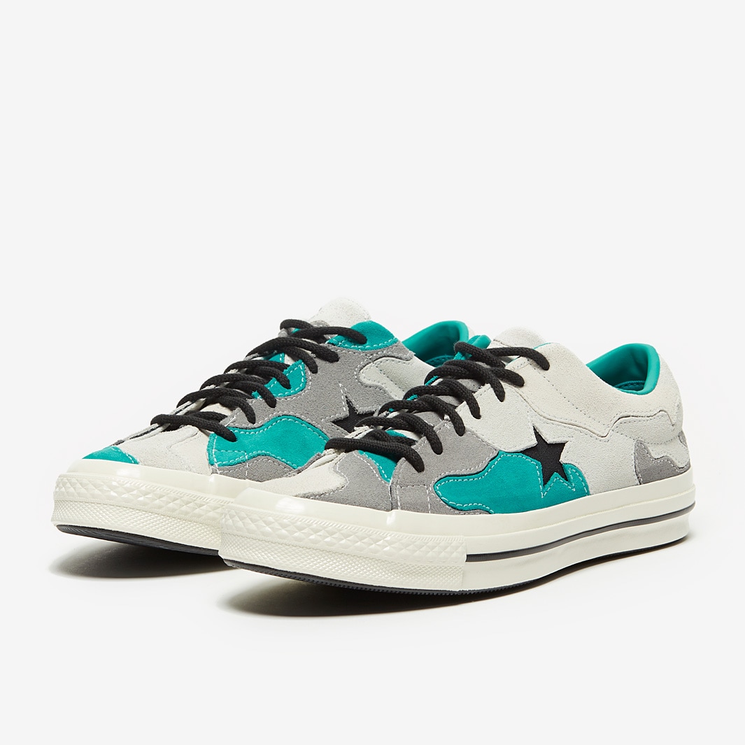 Converse One Star Camo Suede - Vintage White/Turbo Green - Mens Shoes |  Pro:Direct Soccer