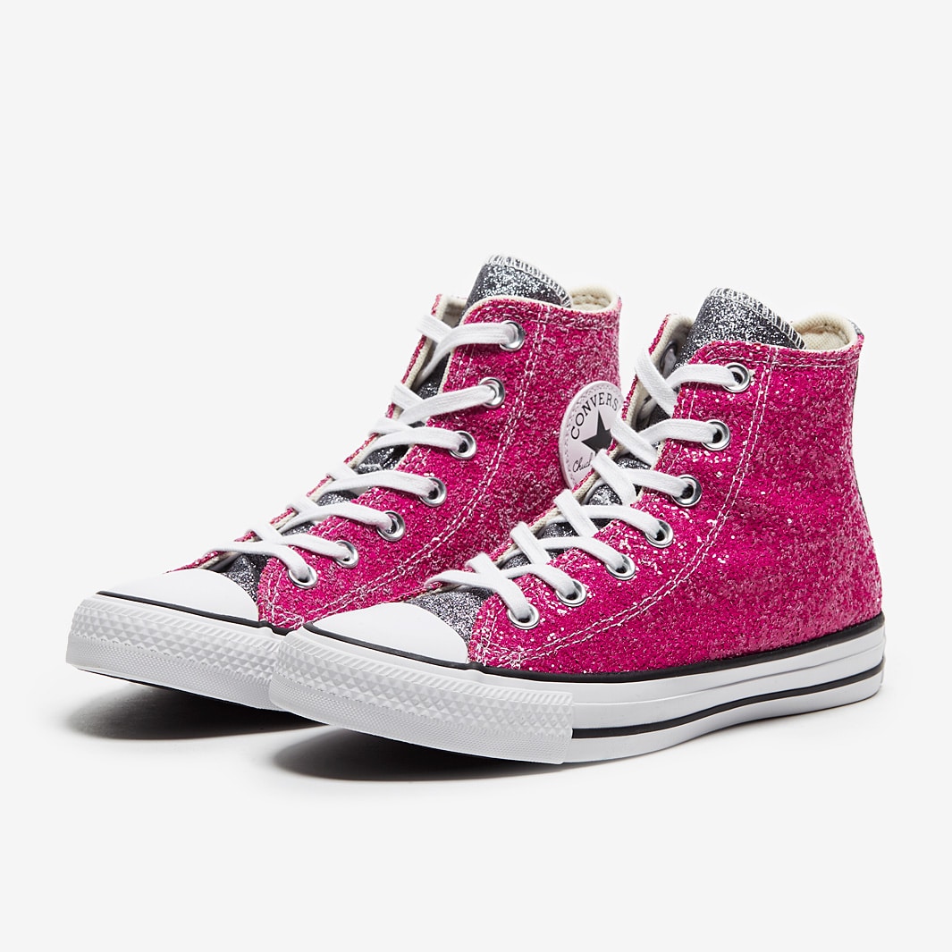 Kære Giraf montage Converse Chuck Taylor All Star Glitter - Pink/Silver - Womens Shoes |  Pro:Direct Soccer
