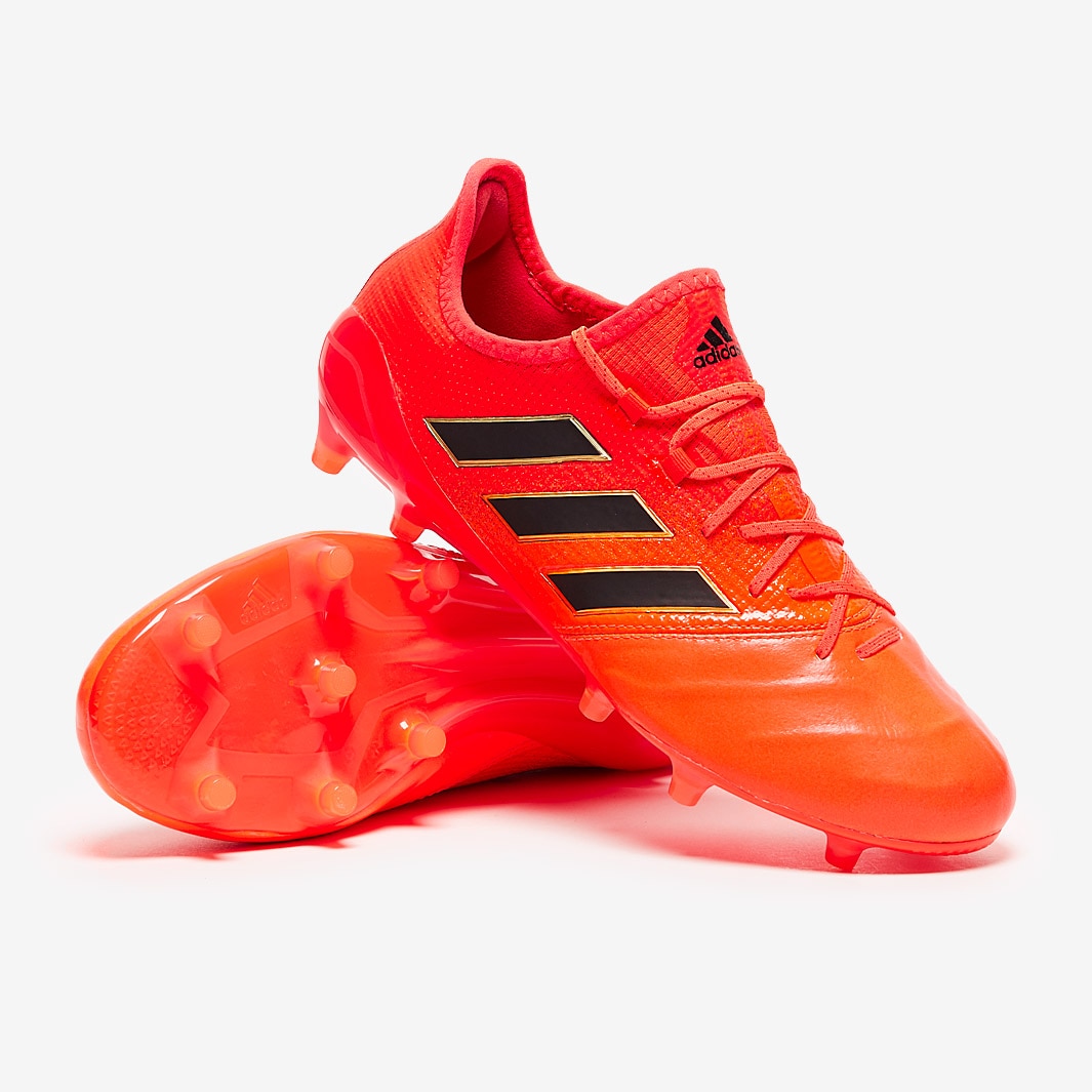 adidas 17.1 FG Piel - Botas de fútbol - Solar/Negro/Rojo | Pro:Direct