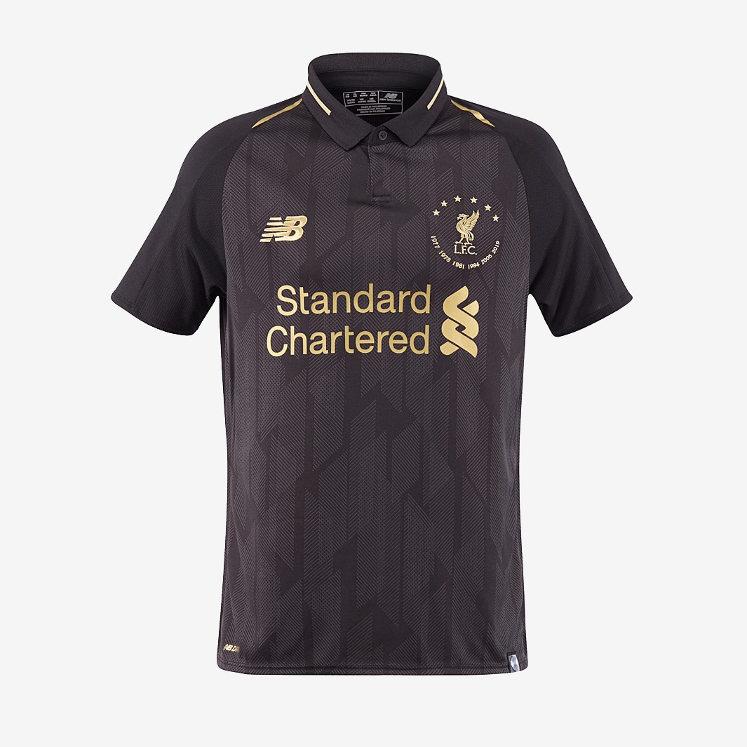Camiseta New Balance Liverpool FC 18/19 Jóvenes Signature - Negro/Dorado - Ropa de Deporte | Pro:Direct Soccer