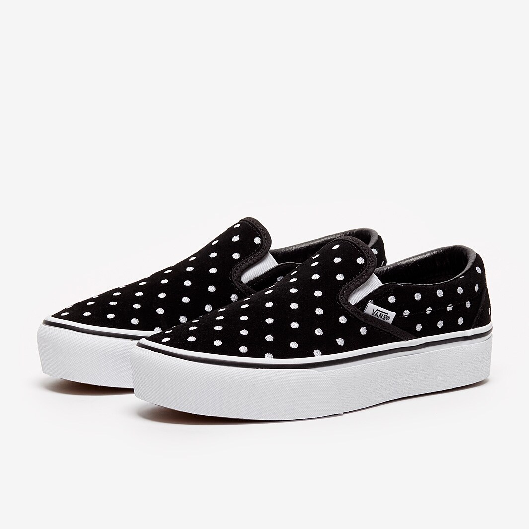 vans slip on platform black