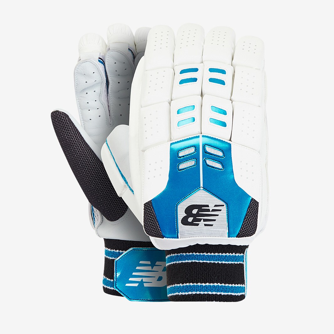 New Balance DC 680 LH Batting Gloves White/ Blue/ Black