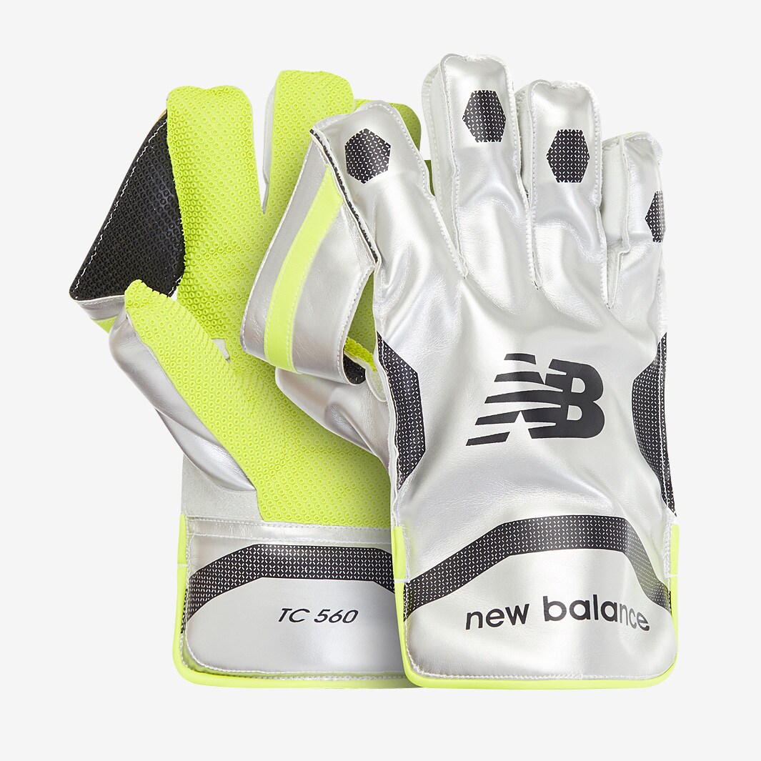 New Balance TC 560 Junior Wicket Keeping Gloves White Red Black Wicket Keeping Equipment Pro Direct Cricket