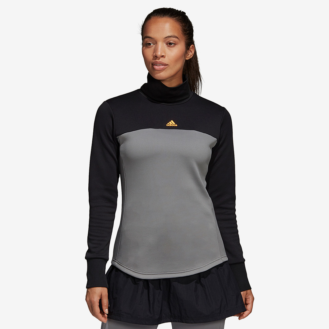 adidas Womens Thermal Midlayer - Grey Three F17/Black - Womens Clothing ...