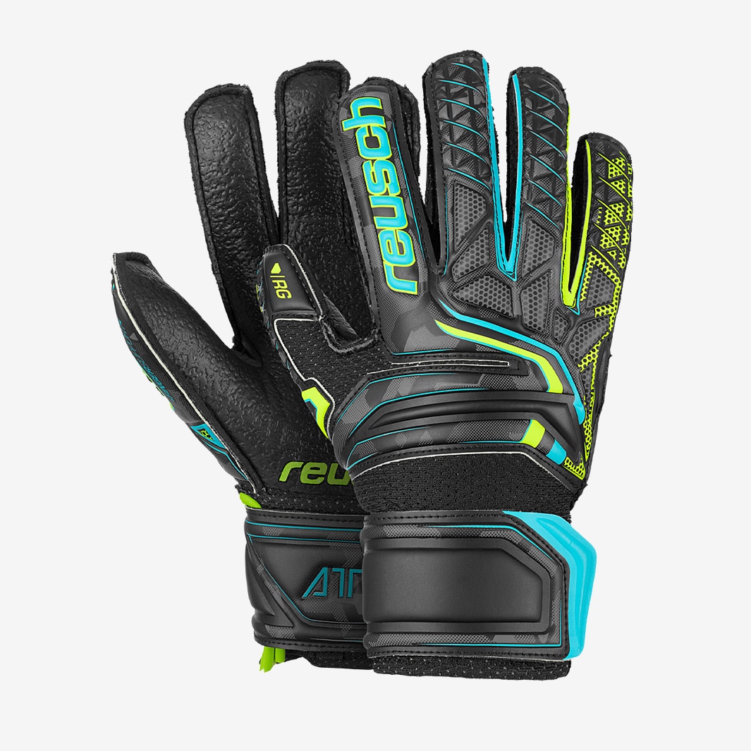 Reusch Attrakt RG Finger Support Mens GK Gloves Roll Finger Black