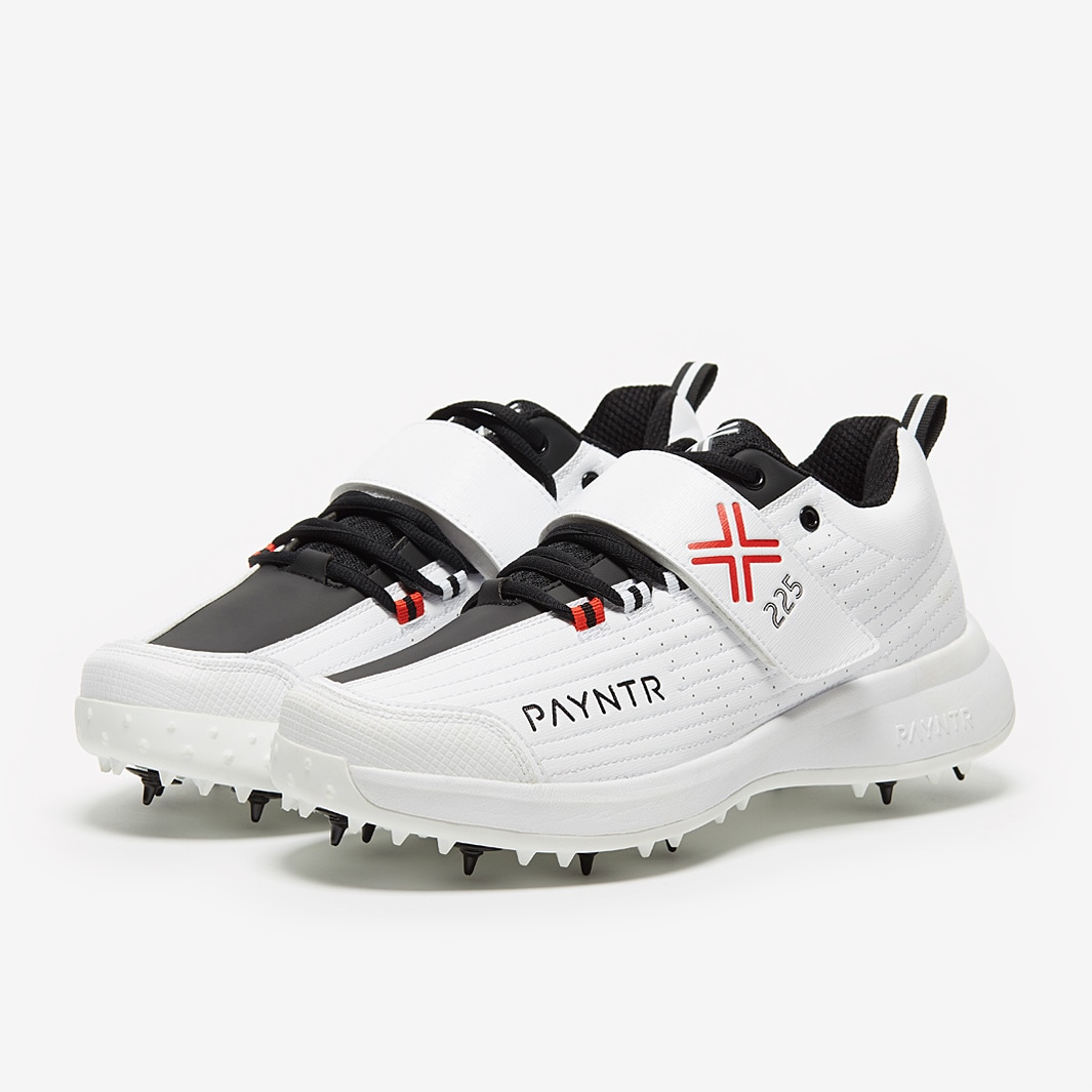 Payntr 225 Bowling Spikes White/ Black/ Red Mens Shoes ProDirect