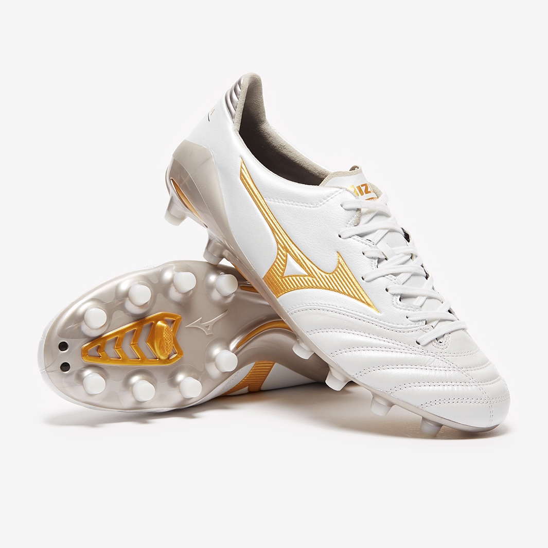 Mizuno Morelia Neo II FG - White/Gold - Firm Ground - Mens Boots | Pro ...