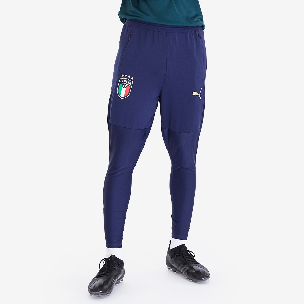 Puma Italy 19/20 Training Pant Pro - Zip Pockets - Peacoat/Puma Team Gold -  Mens Replica - Bottoms | | 