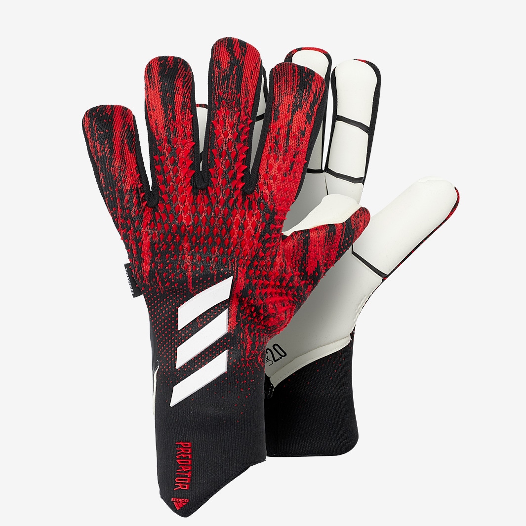 adidas Predator GL Pro Fingersave - Negro/Rojo - Guantes para Porteros | Soccer