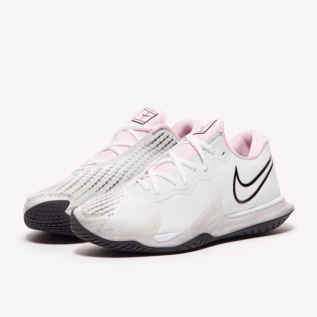 Nike Womens Air Zoom Vapor Cage 4 HC White Black Pink Foam Pure Platinum Womens Shoes Pro Direct Tennis