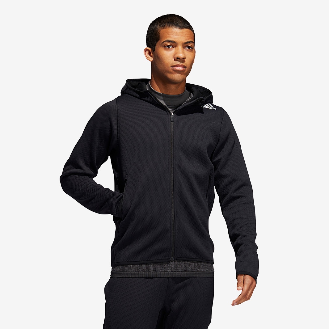 adidas Climaheat 3-Stripes Hoodie - Black - Mens Clothing - Tops | Pro ...