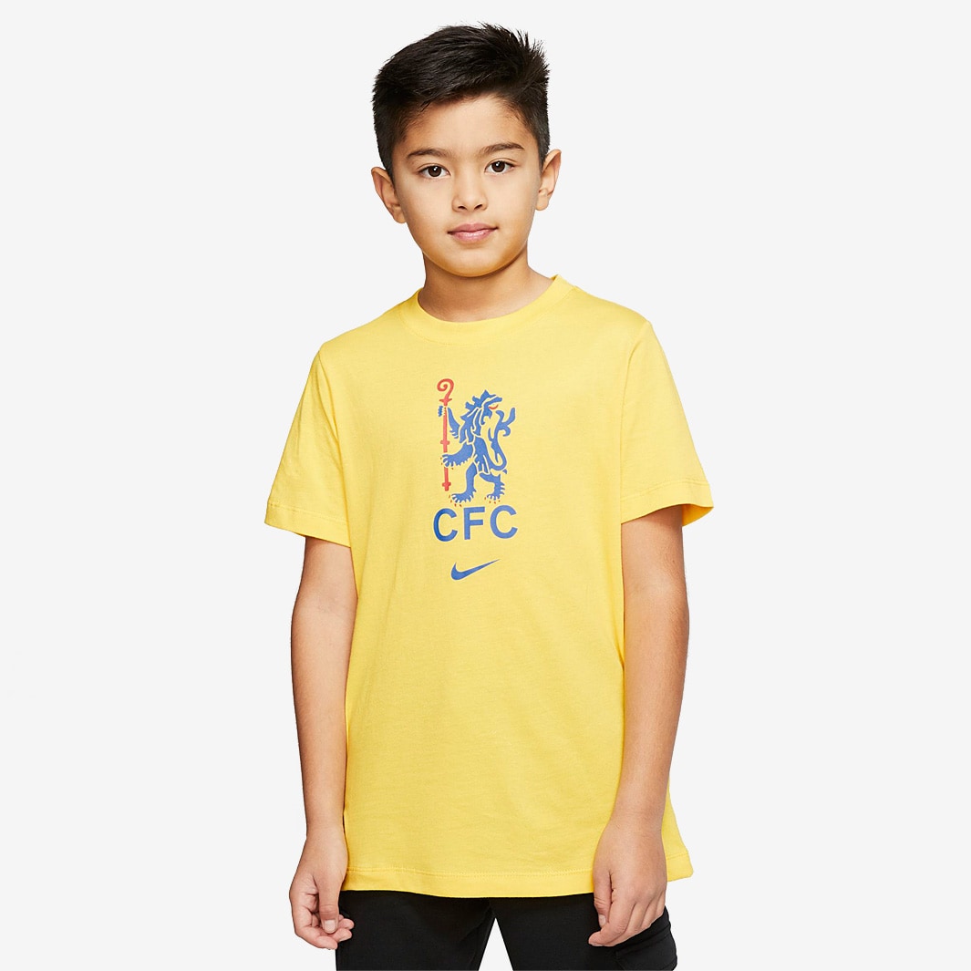 Nike Chelsea FC 2019/20 Kids Tee Cup QS - Tour Yellow - Boys Replica ...