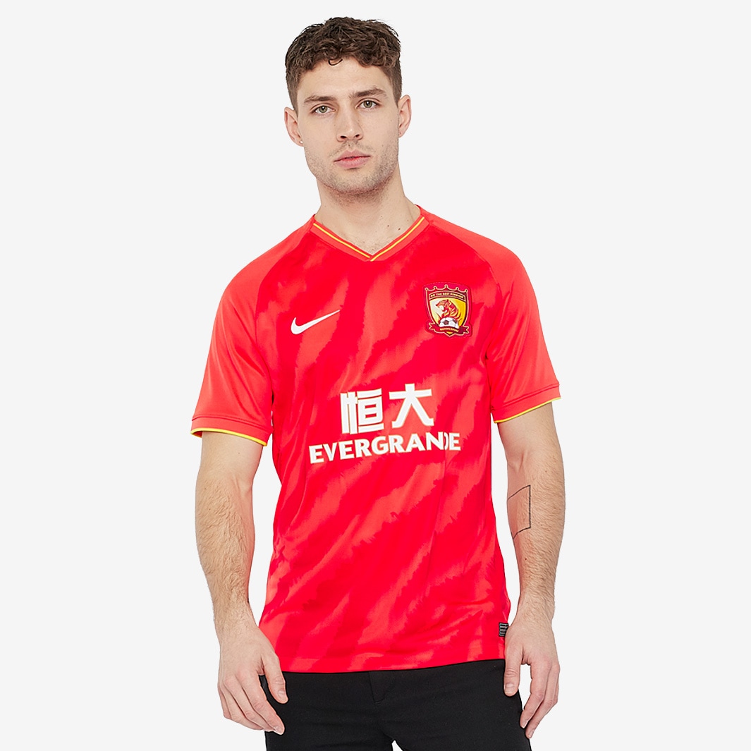 Tacto Salto Llorar Camiseta de la Primera Equipación Nike Guangzhou Evergrande Taobao Stadium  - Bright Crimson/Blanco - Ropa para la Afición | Pro:Direct Soccer