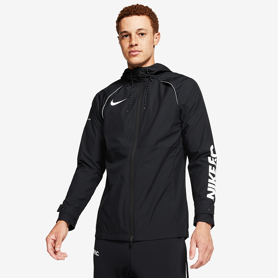 Nike FC AWF Jacket - Black/Black/White/White - Mens Clothing - Tops