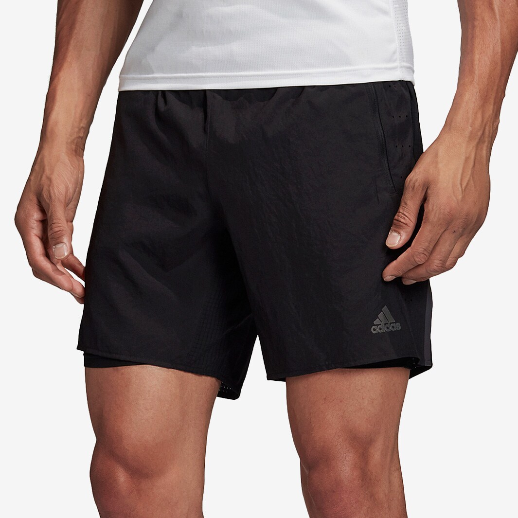 adidas Saturday 2in1 Ultra Short Black Mens Clothing Pro