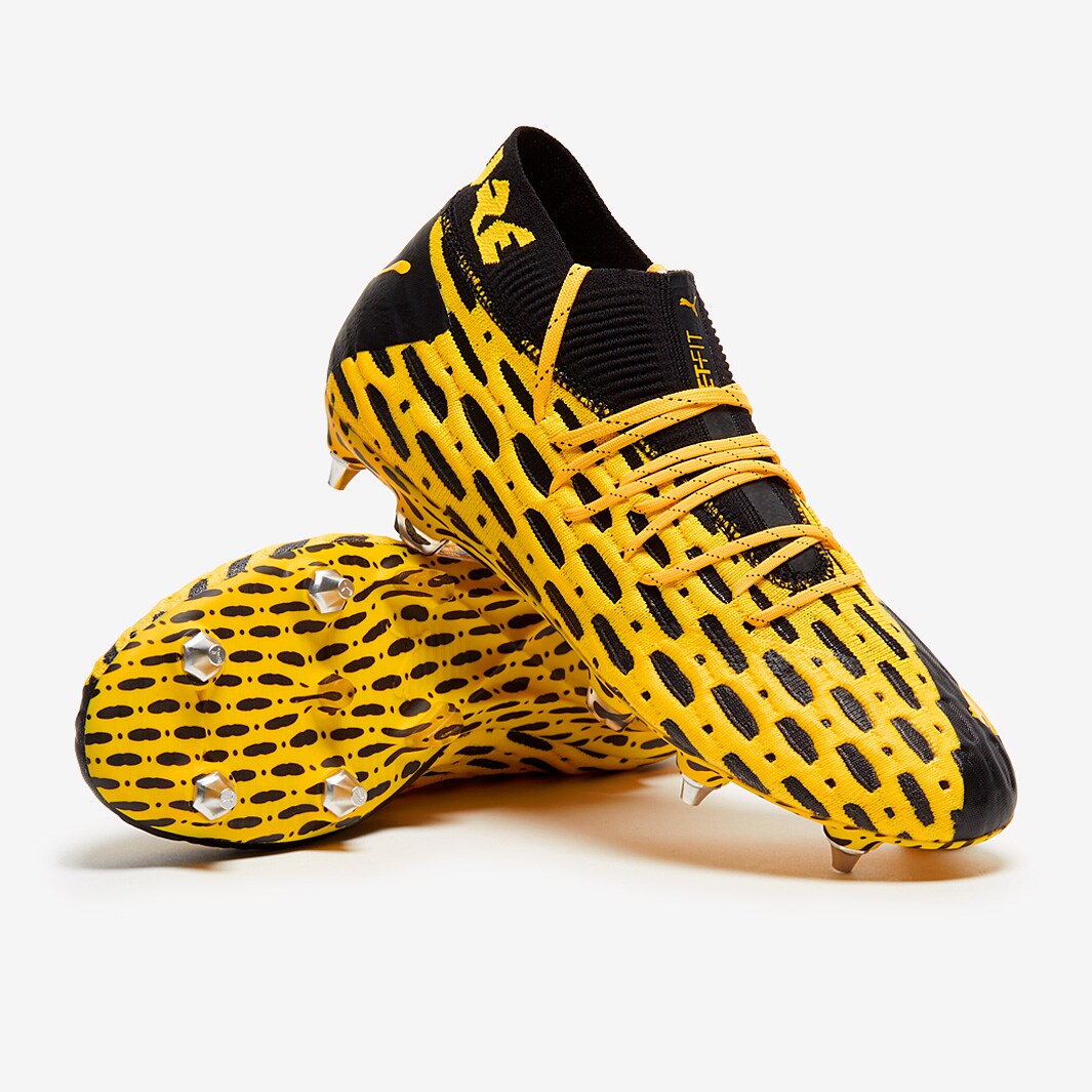 Puma Future 5 1 Netfit Mix Sg Ultra Yellow Puma Black Soft Ground Mens Boots