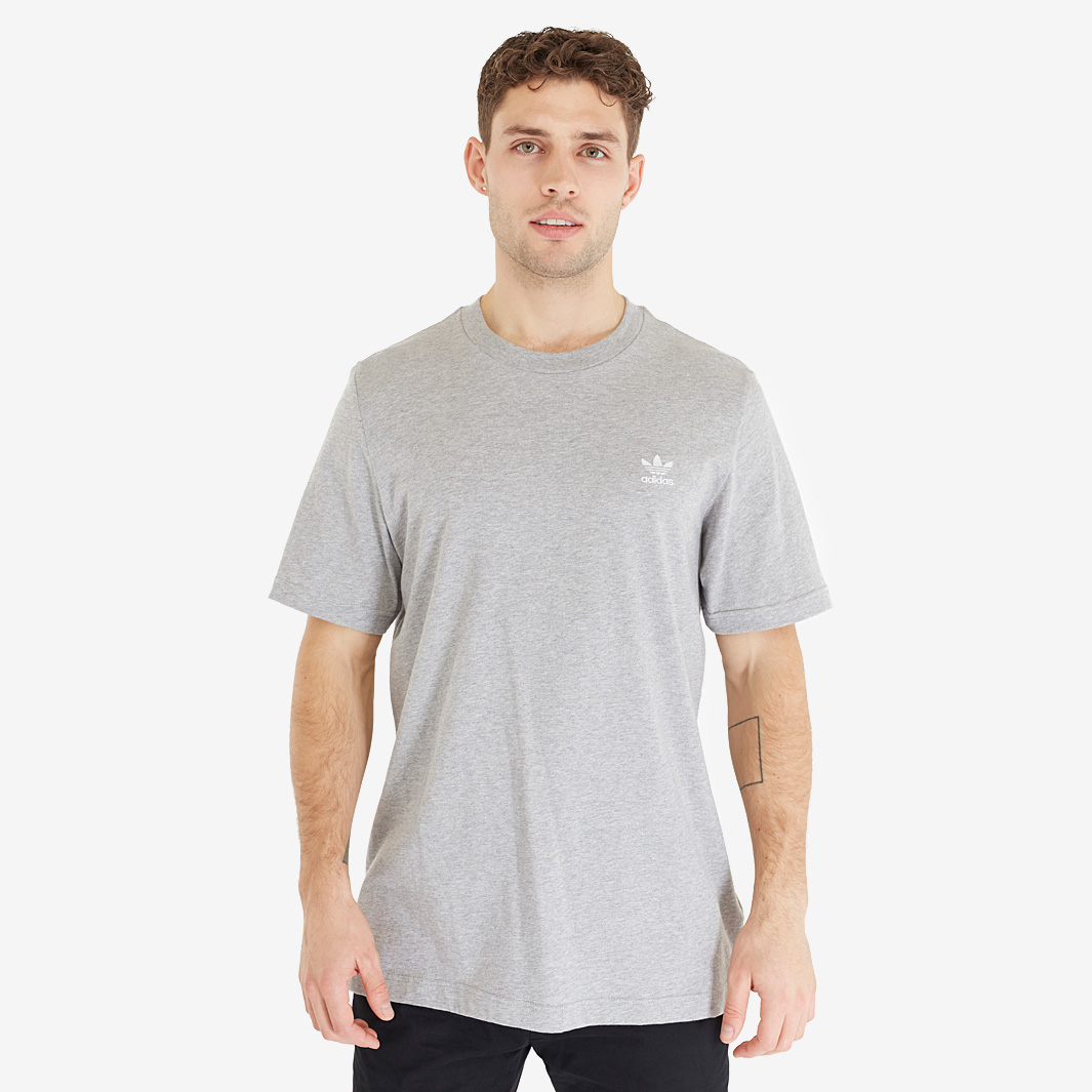 adidas Originals Essential Tee - Medium Grey Heather - Mens Clothing