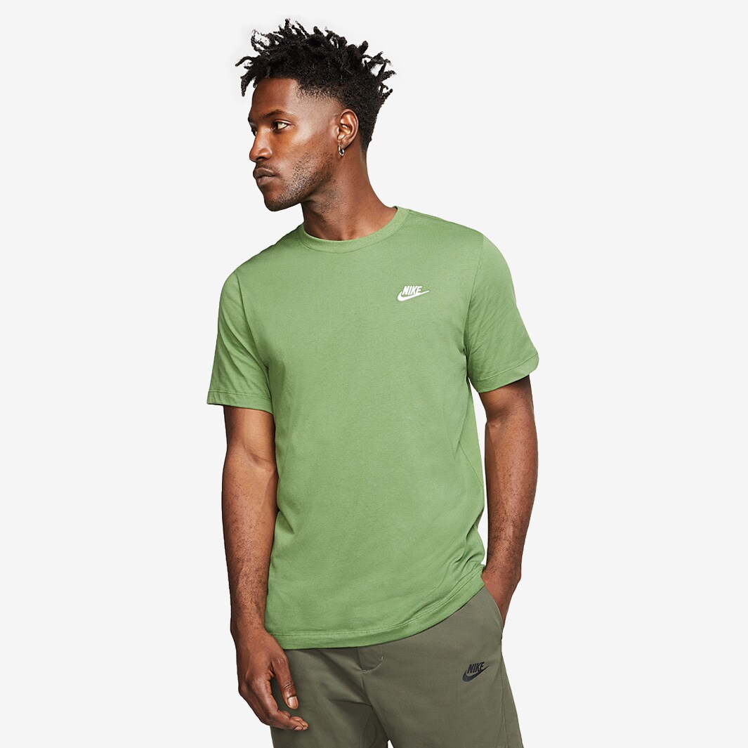 Nike Sportswear Club Tee - Treeline/White-Mens Clothing | Pro:Direct Soccer