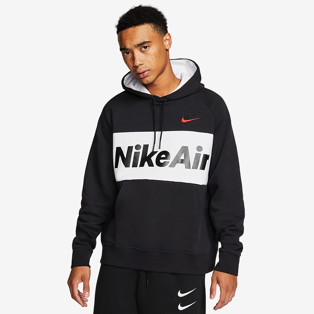 Nike Sportswear Air Hoodie - Black/White-Mens Clothing