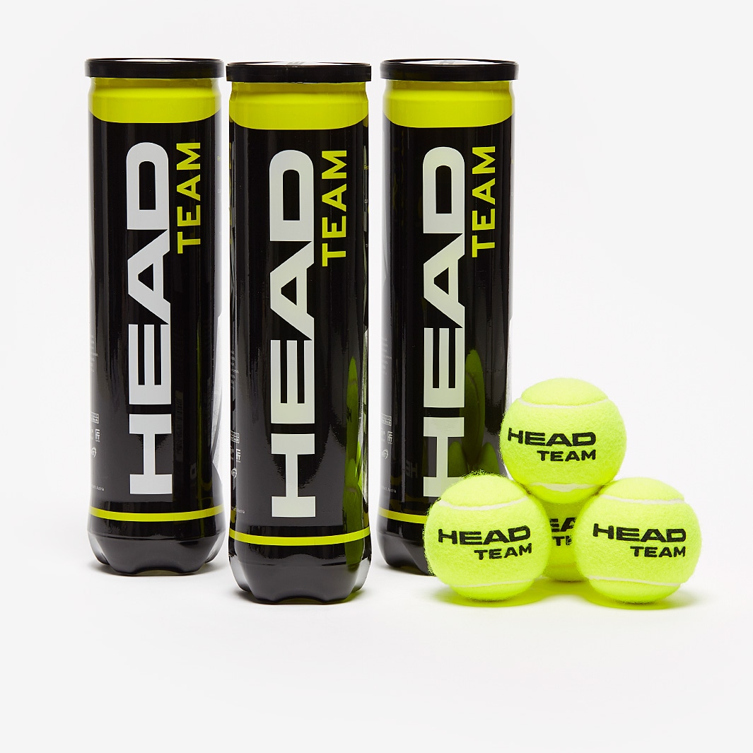 HEAD Team Championship 4 Ball Tube Tri-Pack - Yellow - Tennis Balls