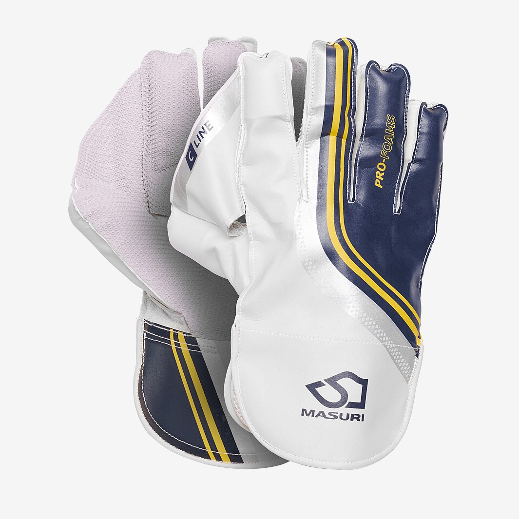 Masuri C Line Wicket Keeping Gloves White/ Navy Wicket Keeping